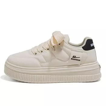 Кеды, скейтборд обувь женская низкая бежевая Warrior