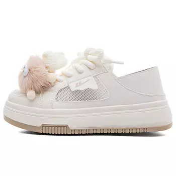 Кеды, скейтборд обувь женская низкая бежевая Warrior