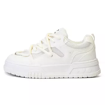 Кеды, скейтборд обувь женская низкая бежевый/белый Deerway