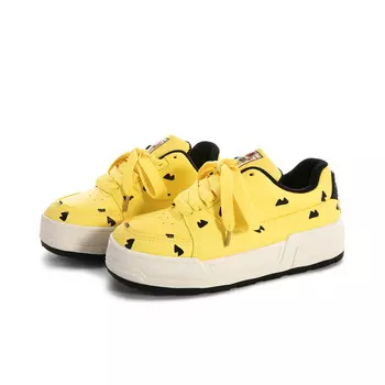 Кеды, скейтборд обувь женская низкая бежевый/черный Lovely You