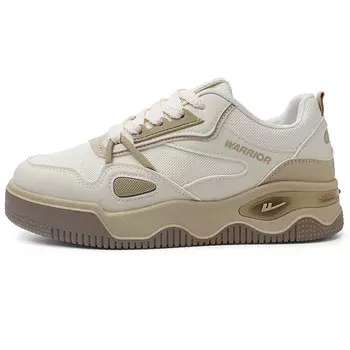 Кеды, скейтборд обувь женская низкая бежевый хаки Warrior