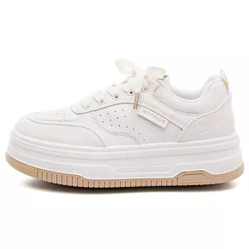 Кеды, скейтборд обувь женская низкая бежевый хаки Warrior