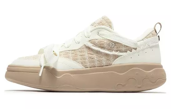 Кеды, скейтборд обувь женская низкая бежевый/коричневый 361°