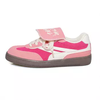 Кеды, скейтборд обувь женская низкая бежевый/розовый B10Crown