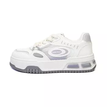 Кеды, скейтборд обувь женская низкая бежевый/серый Deerway