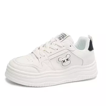 Кеды, скейтборд обувь женская низкая Bingo Duck, бежевый/хаки