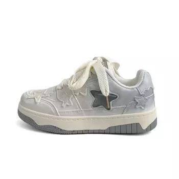 Кеды, скейтборд обувь женская низкая Bingo Duck, цвет Cream yellow blue