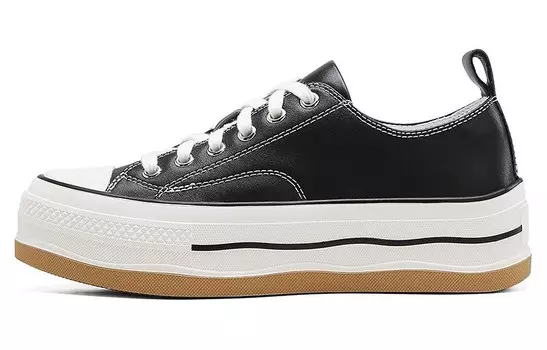 Кеды, скейтборд обувь женская низкая Bosssunwen, черный