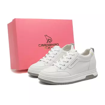 Кеды, скейтборд обувь женская низкая Cardanro, цвет White Gray