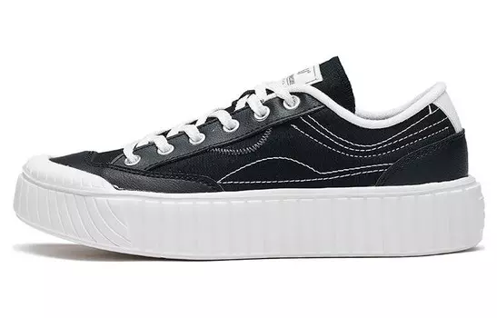 Кеды, скейтборд обувь женская низкая черный/белый 361°