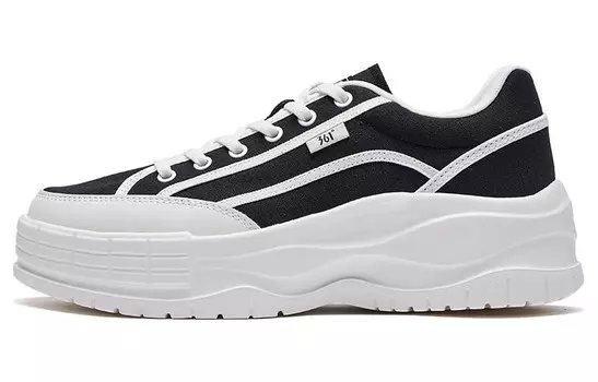 Кеды, скейтборд обувь женская низкая черный/белый 361°