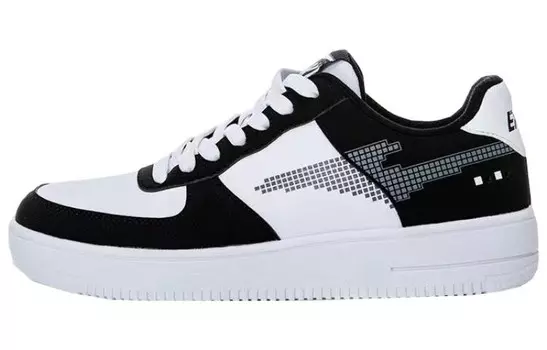 Кеды, скейтборд обувь женская низкая черный/белый Erke