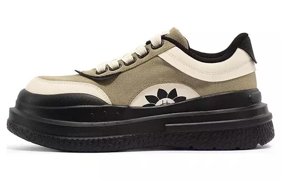 Кеды, скейтборд обувь женская низкая черный/бежевый 361°