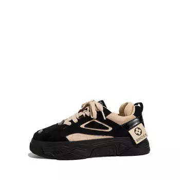 Кеды, скейтборд обувь женская низкая черный Selaiya