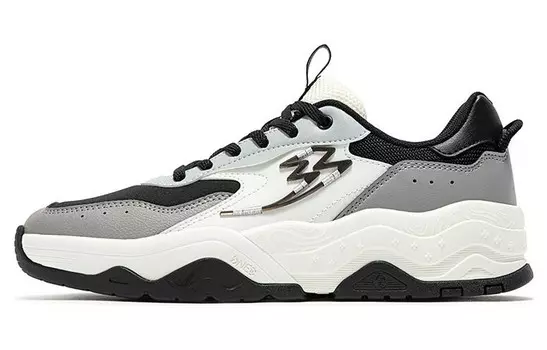 Кеды, скейтборд обувь женская низкая черный серый 361°