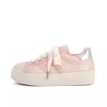 Кеды, скейтборд обувь женская низкая Cobx, белый/розовый