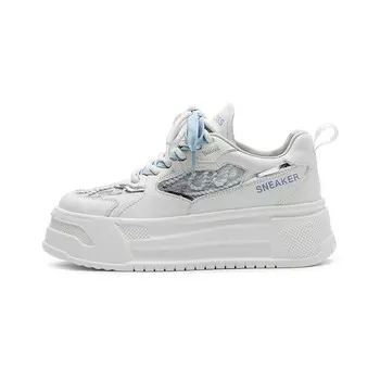 Кеды, скейтборд обувь женская низкая Coup De Foudre, белый/розовый