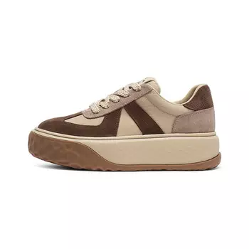 Кеды, скейтборд обувь женская низкая Coup De Foudre, цвет Apricot coffee