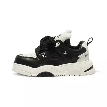 Кеды, скейтборд обувь женская низкая Coup De Foudre, черный/белый