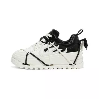 Кеды, скейтборд обувь женская низкая Coup De Foudre, белый/черный