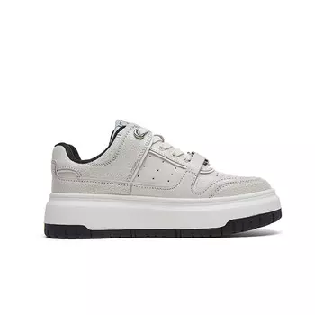 Кеды, скейтборд обувь женская низкая Crackle белый Suan Ba Hui