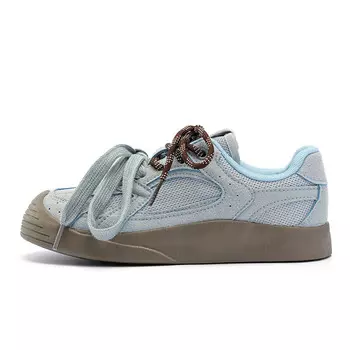 Кеды, скейтборд обувь женская низкая Dafu Leaps Forward, светло-голубой