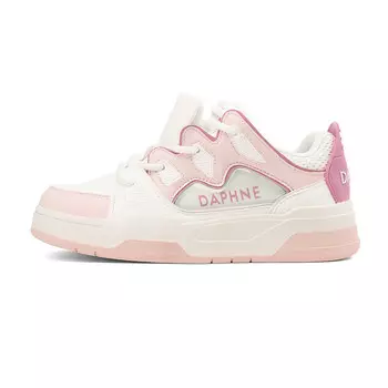 Кеды, скейтборд обувь женская низкая Daphne, белый/розовый