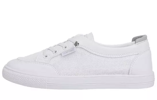 Кеды, скейтборд обувь женская низкая Daphne, белый/зеленый