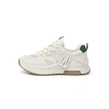 Кеды, скейтборд обувь женская низкая Daphne, бежевый/коричневый