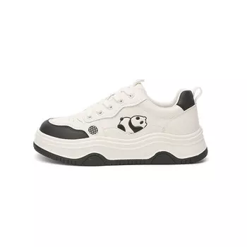 Кеды, скейтборд обувь женская низкая Daphne, бежевый/черный