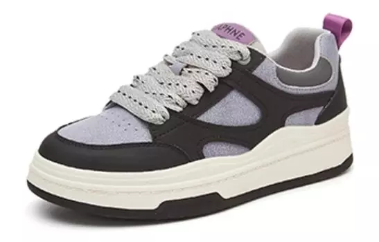 Кеды, скейтборд обувь женская низкая Daphne, черный/фиолетовый