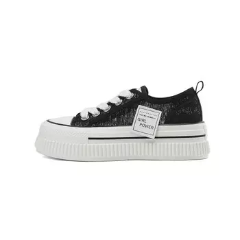 Кеды, скейтборд обувь женская низкая Daphne, черный