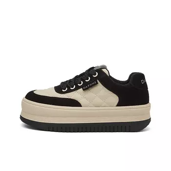 Кеды, скейтборд обувь женская низкая Daphne, цвет Black/Beige