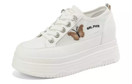 Кеды, скейтборд обувь женская низкая Daphne, цвет White Gray