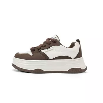 Кеды, скейтборд обувь женская низкая Daphne, коричневый