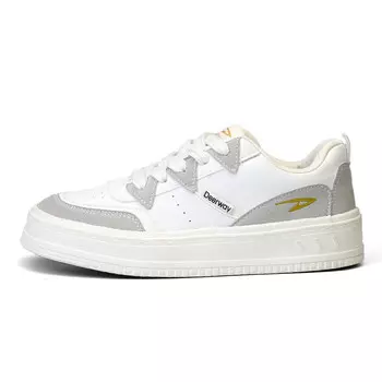 Кеды, скейтборд обувь женская низкая Deerway, бежевый/серый