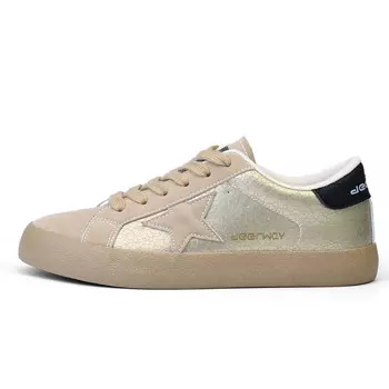 Кеды, скейтборд обувь женская низкая Deerway, золотой