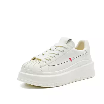 Кеды, скейтборд обувь женская низкая Elle, белый/черный