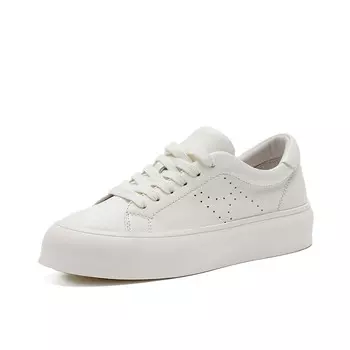 Кеды, скейтборд обувь женская низкая Elle, белый/черный