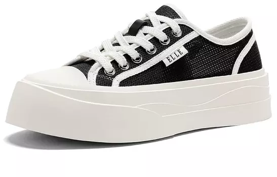 Кеды, скейтборд обувь женская низкая Elle, черный