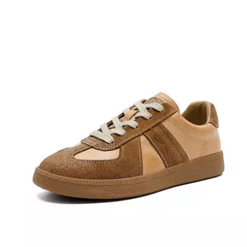 Кеды, скейтборд обувь женская низкая Elle, коричневый