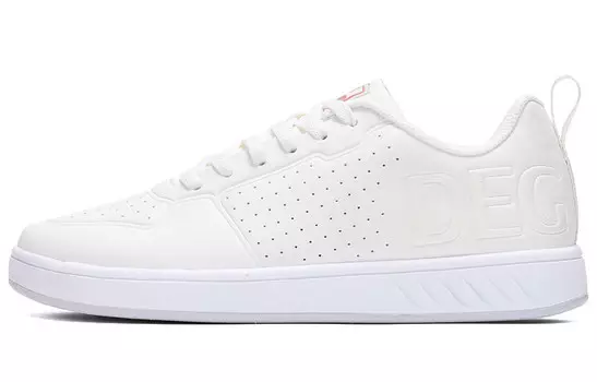 Кеды, скейтборд обувь женская низкая Feather белый/ракушечно-красный 361°