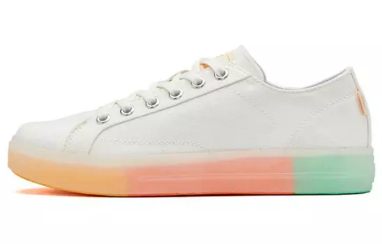 Кеды, скейтборд обувь женская низкая Feather белый/винтажный желтый 361°