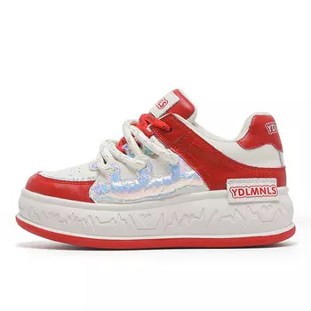 Кеды, скейтборд обувь женская низкая Goethean, красный