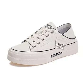 Кеды, скейтборд обувь женская низкая Help, бежевый/черный