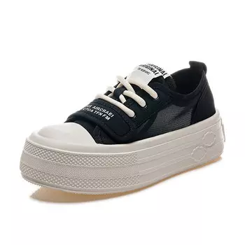 Кеды, скейтборд обувь женская низкая Help, черный