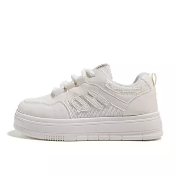 Кеды, скейтборд обувь женская низкая Huanqiu, бежевый/серый