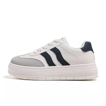 Кеды, скейтборд обувь женская низкая Huanqiu, бежевый/синий