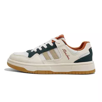 Кеды, скейтборд обувь женская низкая Humanism 1986, белый/черный