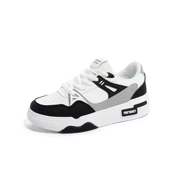 Кеды, скейтборд обувь женская низкая Humanism 1986, белый/черный